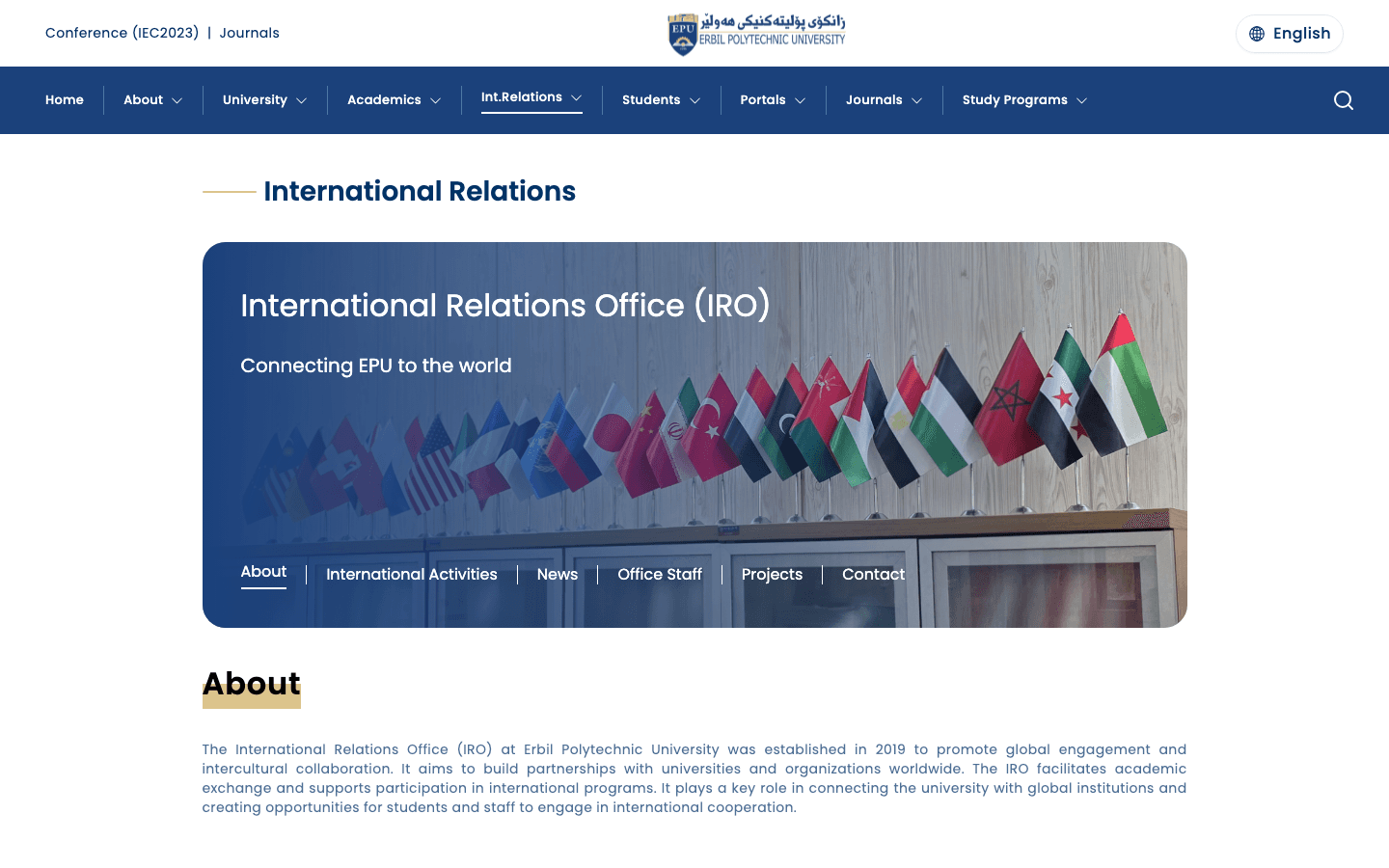 International relations — Erbil Polytechnic University