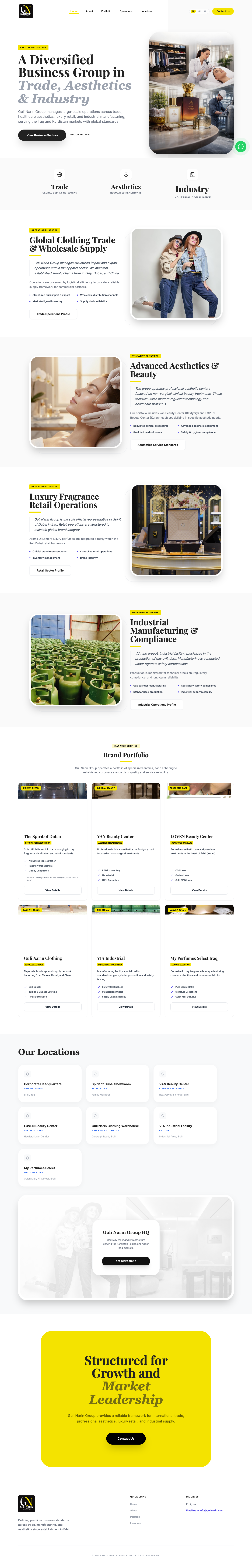 Guli Narin Group — full page screenshot
