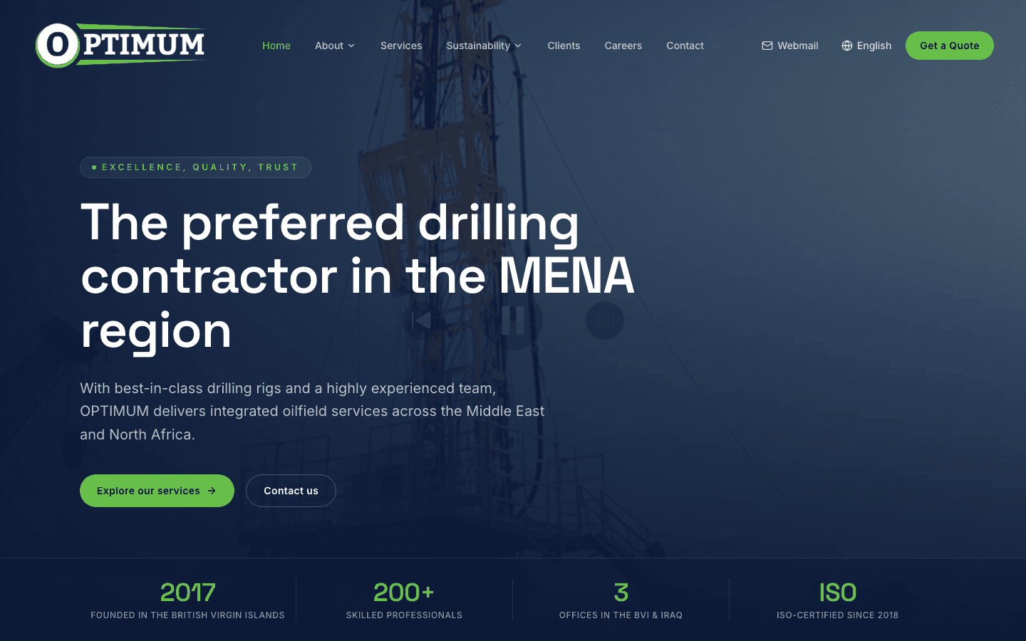 Optimum Drilling Services — website